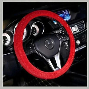 Red Bling Steering Wheel Cover 15"